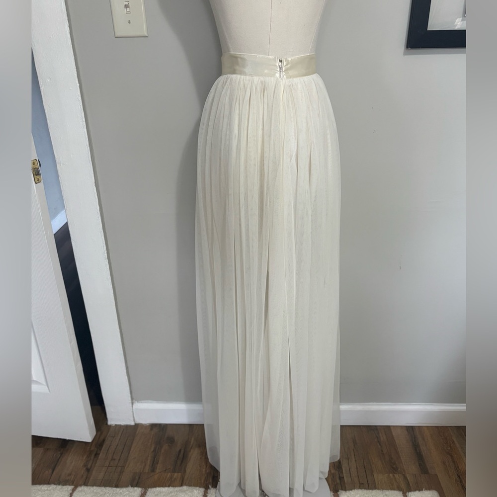 Tulle Maxi Skirt Removable Embellished Waist Bridal Wedding Costume - Picture 4 of 5